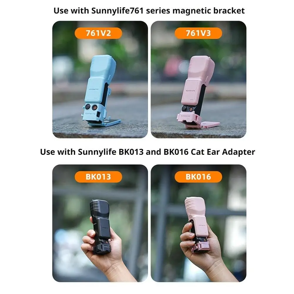 حافظة واقية لغطاء تخزين DJI Pocket 3 بلون الحلوى مع مجموعة ملحقات كاملة لواقي شاشة الرأس المدمج #4