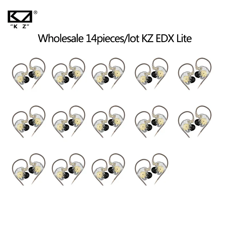الجملة 14 أجزاء/وحدة KZ EDX Lite سدادات الأذن السلكية HIFI سماعة ستيريو باس سماعات الموسيقى في الأذن سماعة الألعاب الرياضية