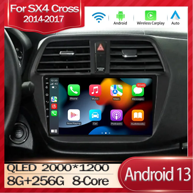 

Android 13 Car Radio For Suzuki SX4 S-Cross 2014-2017 Multimedia Video Player Navigation GPS Stereo Carplay Auto 2Din Head Unit