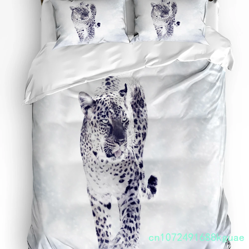 3pcs Bedding Set Wild Animal Leopard Home Textile Duvet Cover Pillow Case Boy Kid Teen Girl Bedding Covers Set