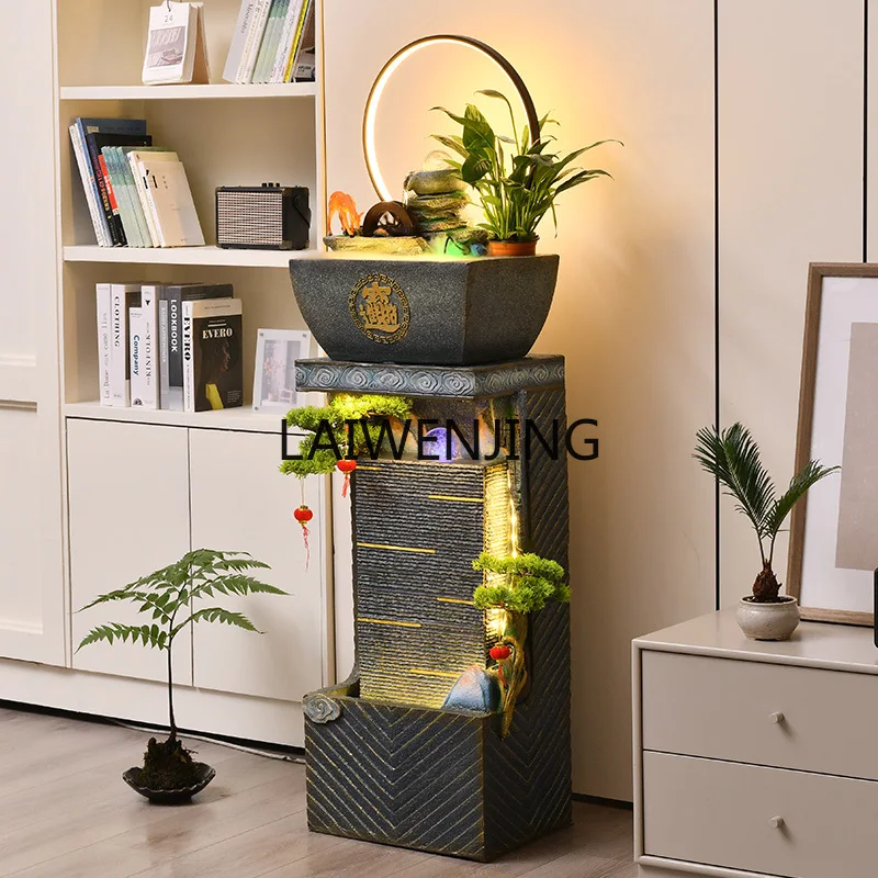 HLZ المناظر الطبيعية المائية لغرفة المعيشة على الطراز الصيني زخرفة المياه المتدفقة أرضية المياه الجنينة مكتب المناظر الطبيعية