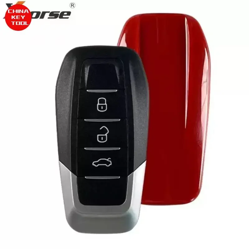 1PCS Xhorse Universal Wire Remote Key Red Back Cover 3 Buttons XKFEF1EN