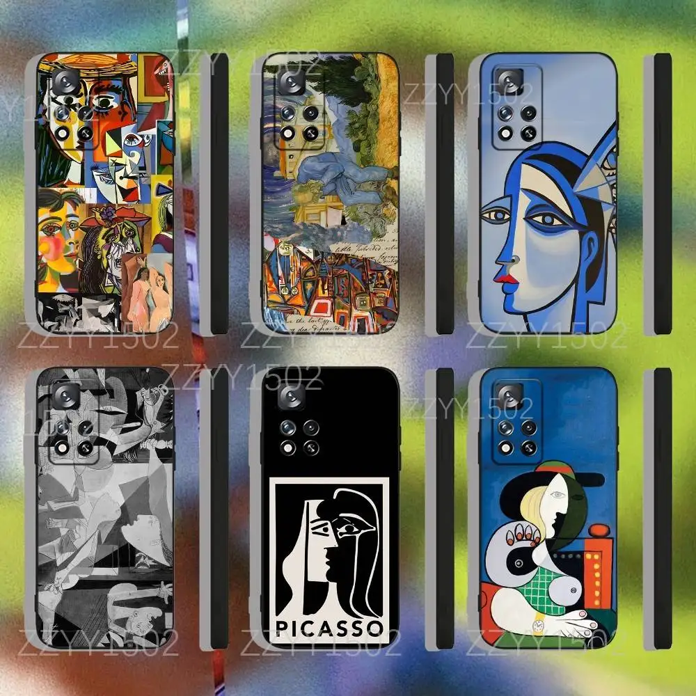 

Picasso Abstract Art Painting Phone Case For Samsung S25,S24,Ultra,S20,S30,Plus,S22,S23,Ultra,Plus,5G Black Silicone Soft