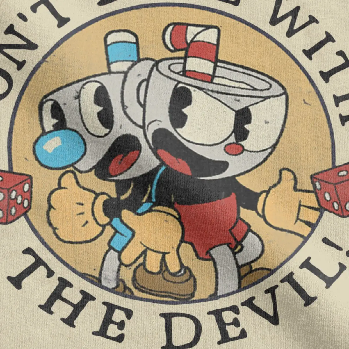 Men Women\'s Don\'t Deal With The Devil The Cuphead T Shirts Game Anime 100% Cotton Tops Awesome Tee Shirt Plus Size T-Shirts