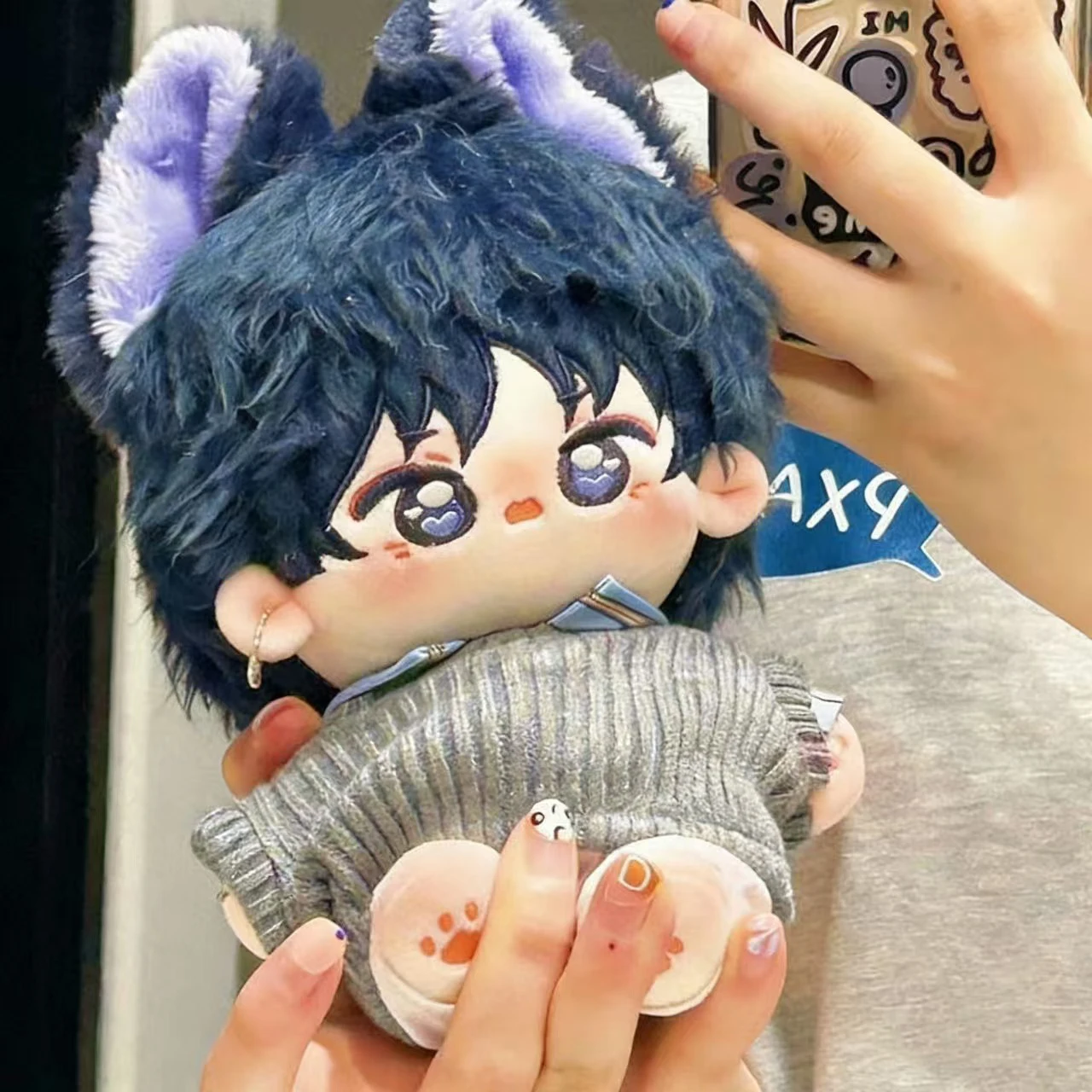 20cm Anime Genshin Impact Scaramouche Wanderer Plushie Stuffed Dress-up Plush Doll Body Toy Collectible Figure Birthday Gift - view 4