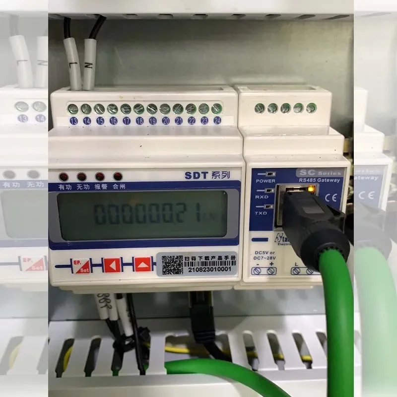 SDE430E-C Ethernet 3-fazowy analizator mocy miernik MQTT Port szeregowy komunikacja HTTP Modbus-RTU elektryczne przyrządy pomiarowe