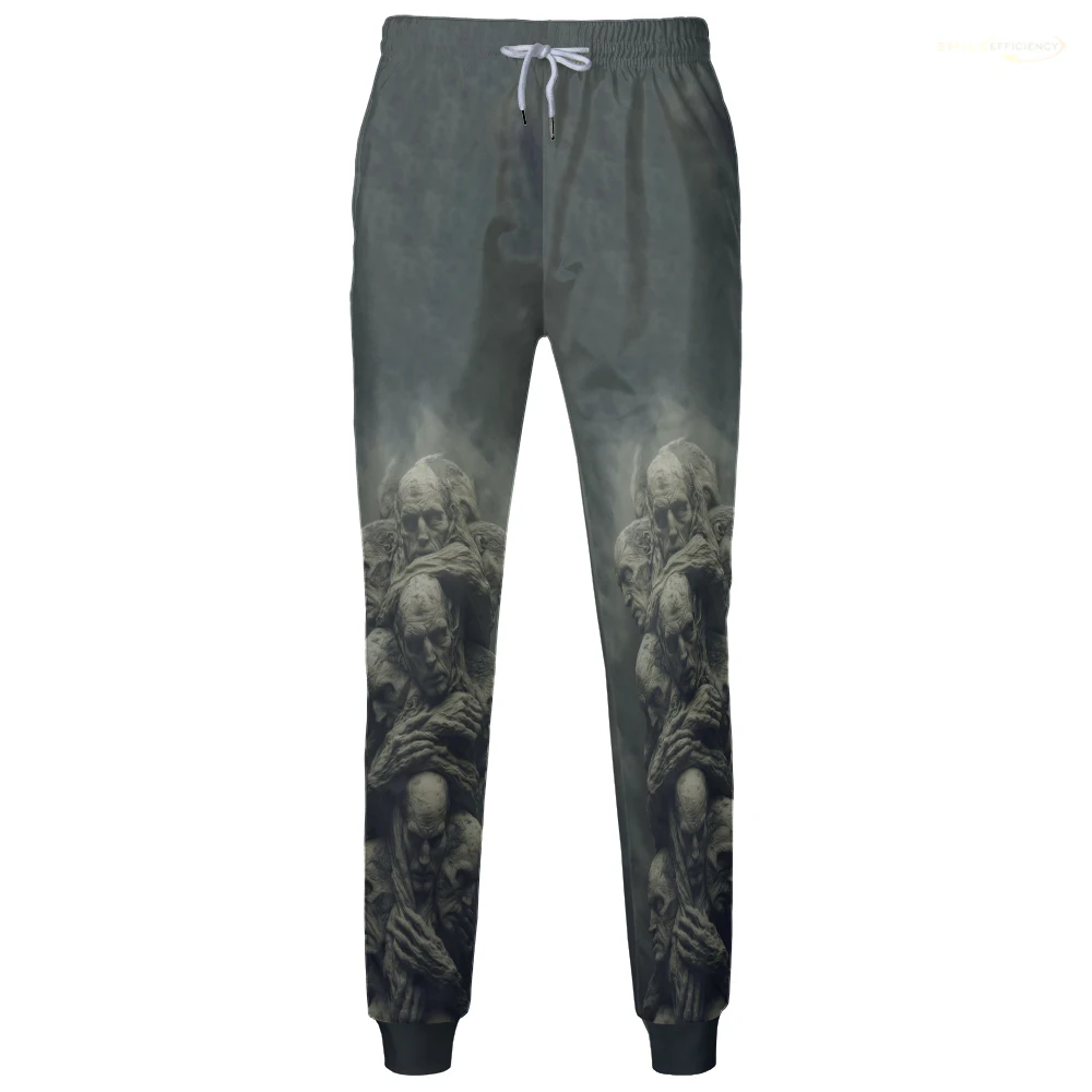 Branches Graphic Casual Pants Fashion Skull 3D Printed Street Hip Hop Men's Trousers Loose Cozy Pocket Drawstring Sweatpants