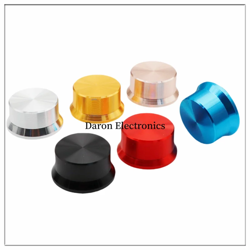 Color aluminum knob 30*15 Potentiometer knob cap Sound box sound card rotation adjustment cap cap unmarked 0° hole 6mm