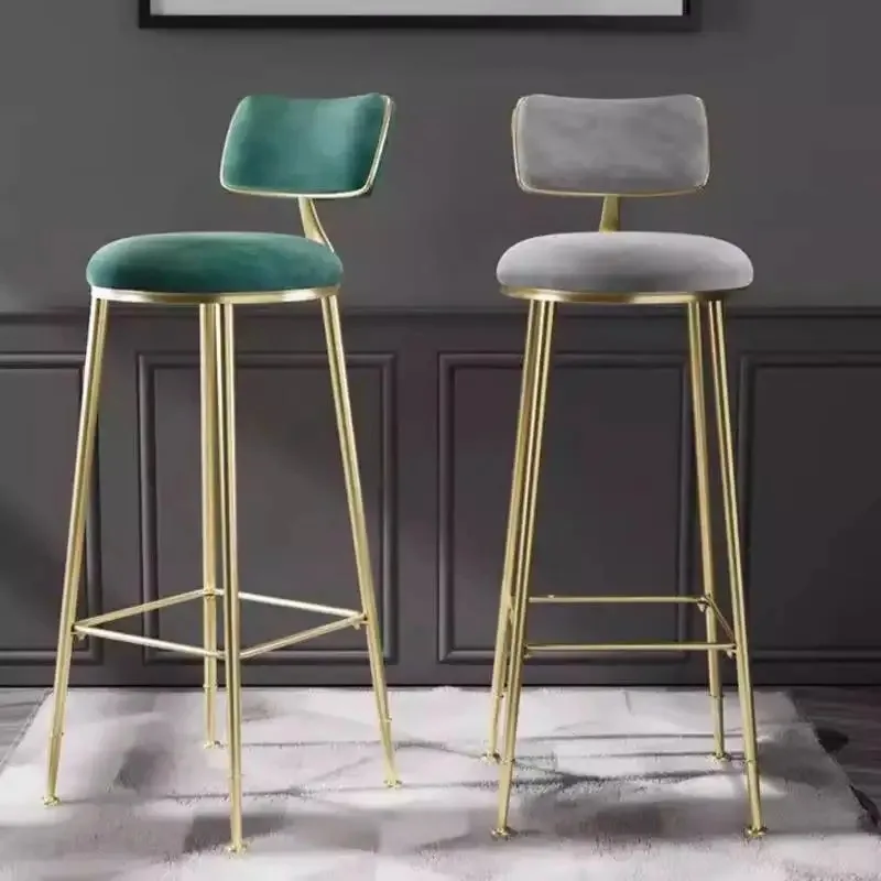 Tabourets de Bar nordiques en or, classiques, uniques, hauts, bon marché, design minimaliste, meubles Sillas Para Barra
