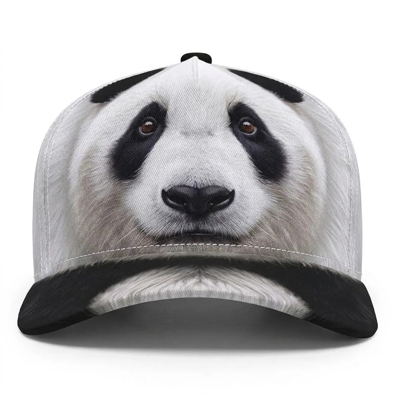 Panda Custom Baseball Caps Giant Panda Bear Bamboo Lover Gift Hip Hop Hat Trucker Flat brim Adjustable Fashion Breathable Unisex