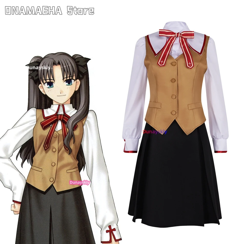 

Рин Тосака Рин Аниме Игра Fate/stay Night 코스프레 Костюм Парик Женская Повседневная JK Школьная Форма Девушки Карнавальные Юбки Костюм