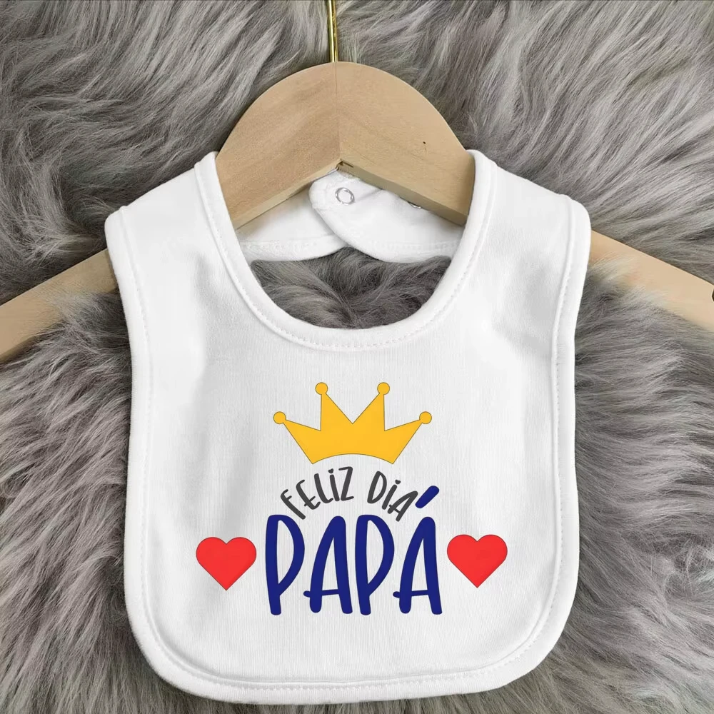 

Baby Bibs I Love You Dad Happy Father's Day Print Infant Bib Boys Girls Burp Cloths Fathers Day Gifts Bib Baby Feeding Bibs