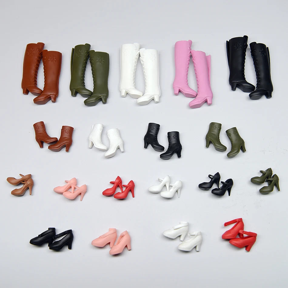 30cm doll shoes / white black red pink boots / high heel shoes for 1/6 blythe xinyi BB FR doll / doll accessories
