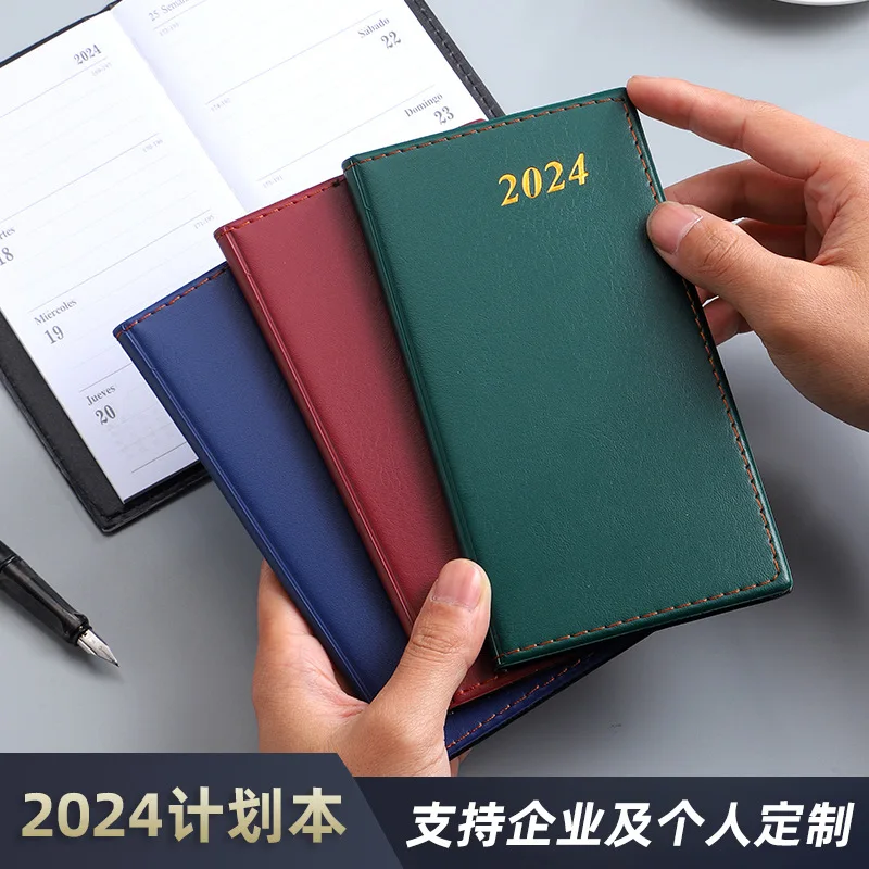 2024 Planner Calendar Monthly Planner Self-Disciplined Clock In Notebook 2024 English Calendar Spanish Weekly Planner