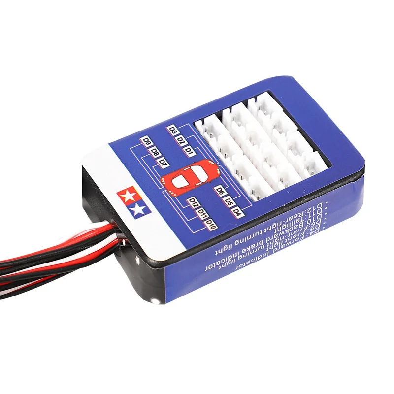 AS96-5X 12 Kit d'éclairage LED feu de poche de Simulation de frein de direction pour modèles à l'échelle 1/10 voiture RC Yokomo Tamiya HSP HPI AXIAL