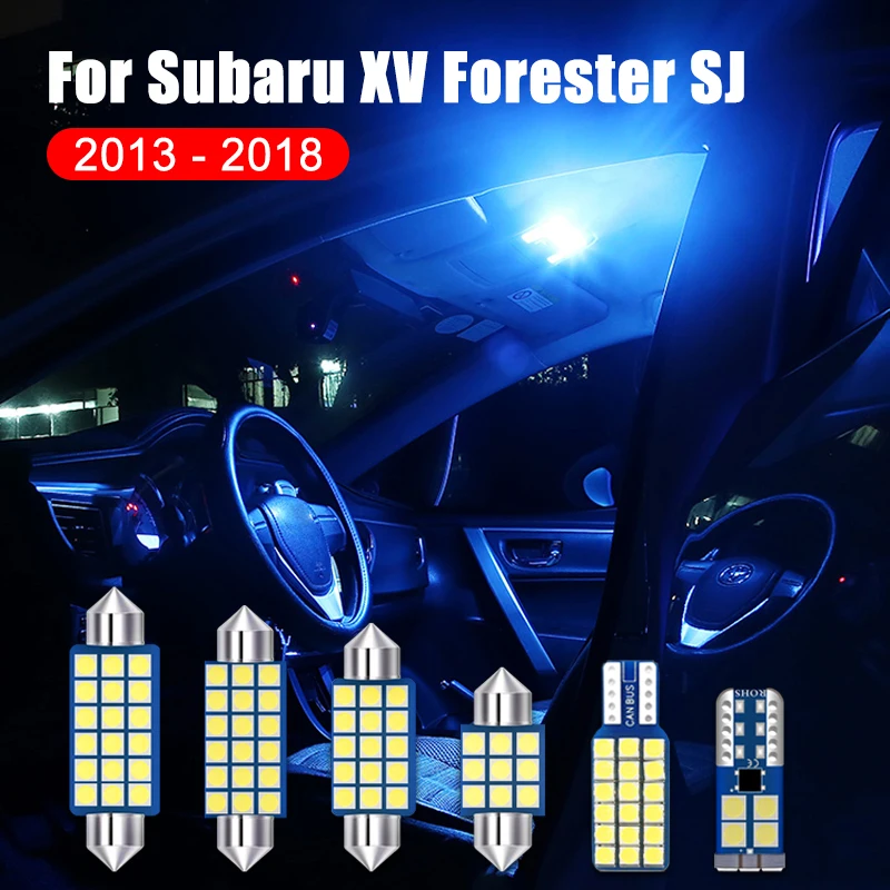 

Автомобильная светодиодная лампа 12 В, 4 шт., без ошибок, верхнее освещение для салона автомобиля, лампа для чтения багажника для Subaru XV Forester SJ ...