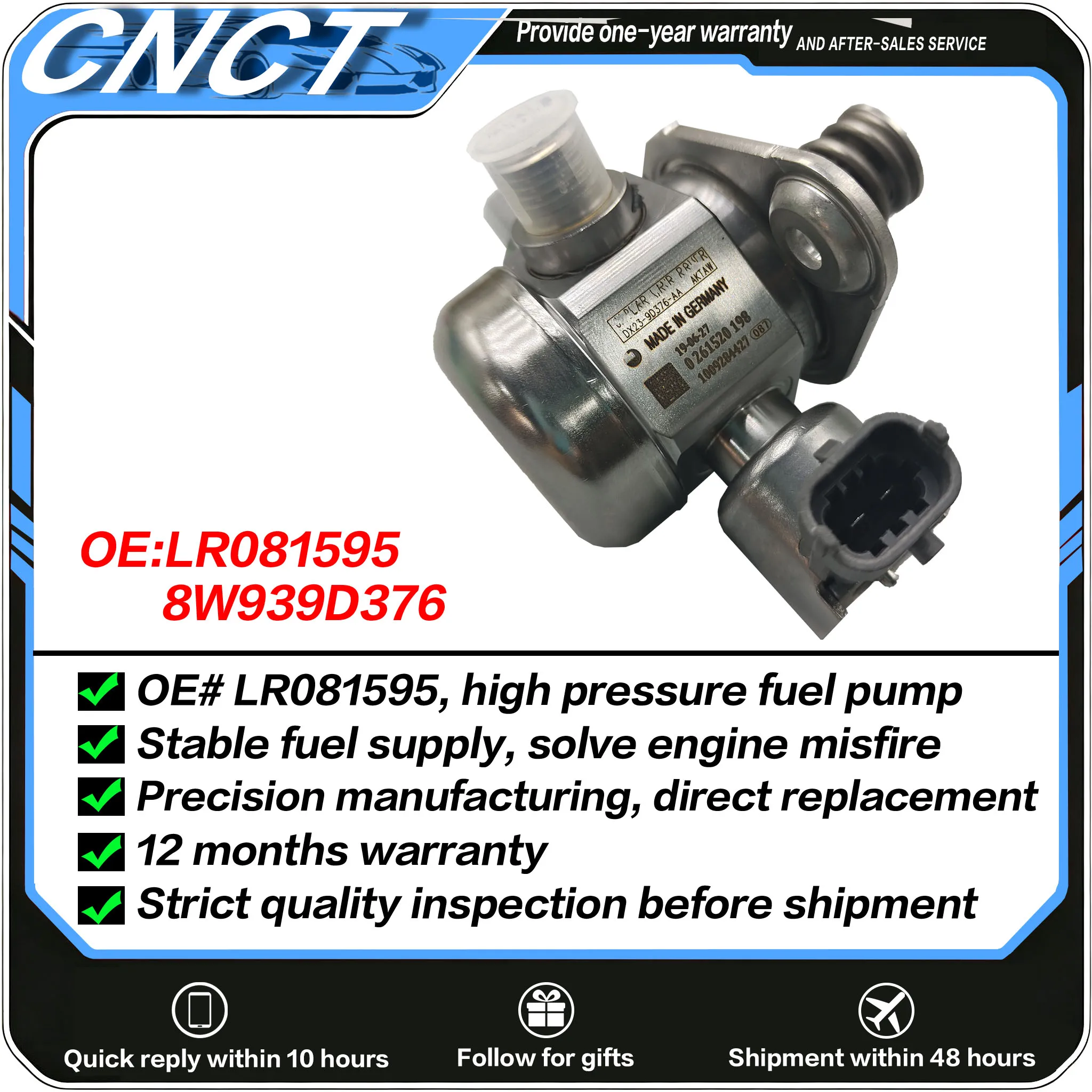 Original High Pressure Fuel Pump LR081595 For Land Rover Range Rover Sport Discovery 4 Jaguar XF XJ XK 3.0T 5.0L Fuel Pump
