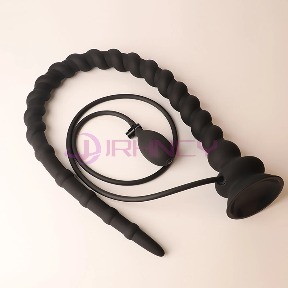 Extra Long Inflatable Anal Plug Prostate Massager For Dilation_voghion.com
