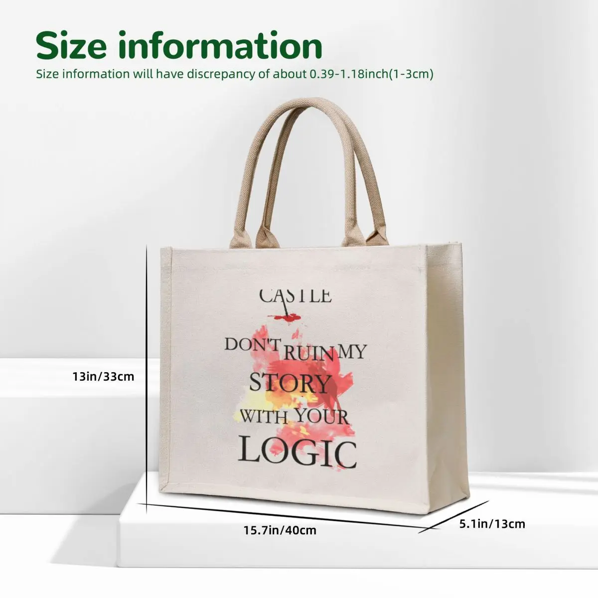 Castle _quot_Don_t Ruin My Story With Your Logic_quot_ Tote Bag women bag sacs de shopping bag luxury women
