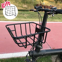 Folding Bike Basket Electric Bicycle Panniers Front Rear Steel Durable Bike Basket with Universal Stand Cycling Parts 자전거 바구니