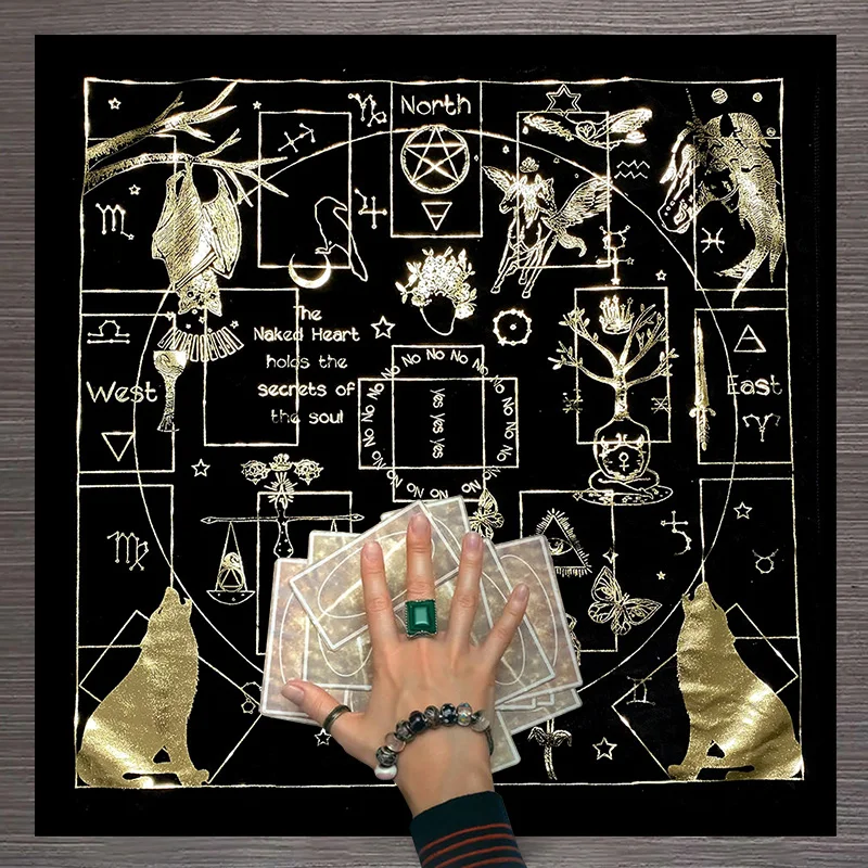 12 Constellations Tarot Tablecloth Tapestry Divination Altar Cloth Game Fortune Astrology Card Pad Runes Witchcraft Supplies