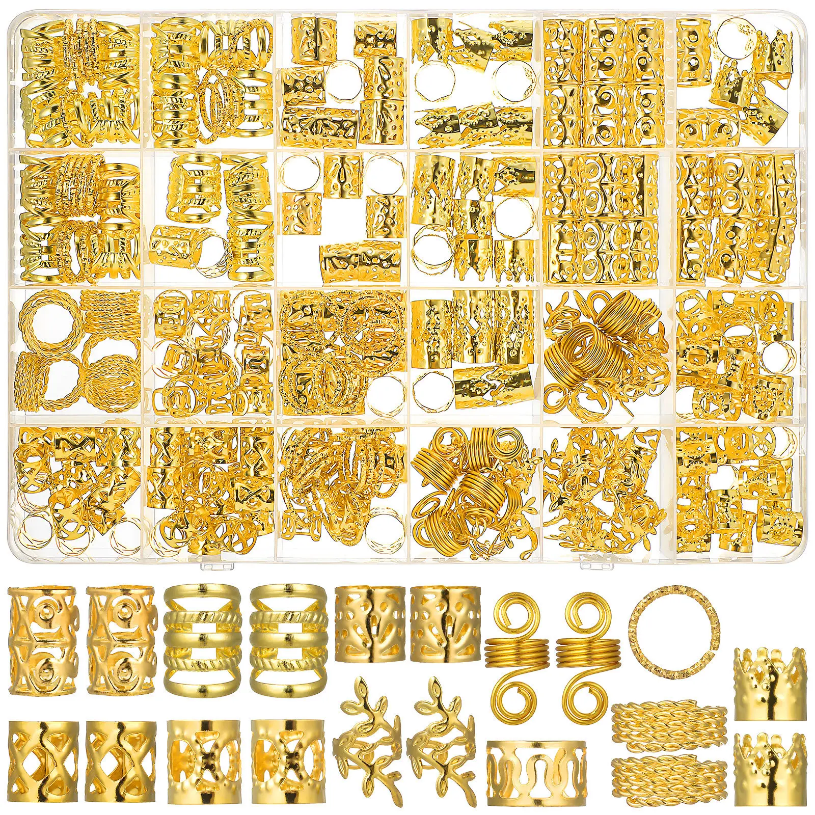 

Металлические бусины для волос: круглые, в форме сердца и звезды, легко вставляемые, для плетения кос и украшения причесок для женщин