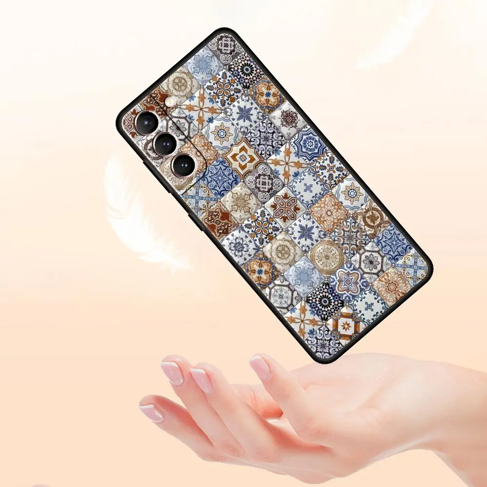 Mandala flower totem Phone Case For Samsung Galaxy S24 S23 S22 Ultra S20 S21 FE 5G S10 S9 Plus S10E S8 S7 Soft Silicone Cover — zdjęcie 6