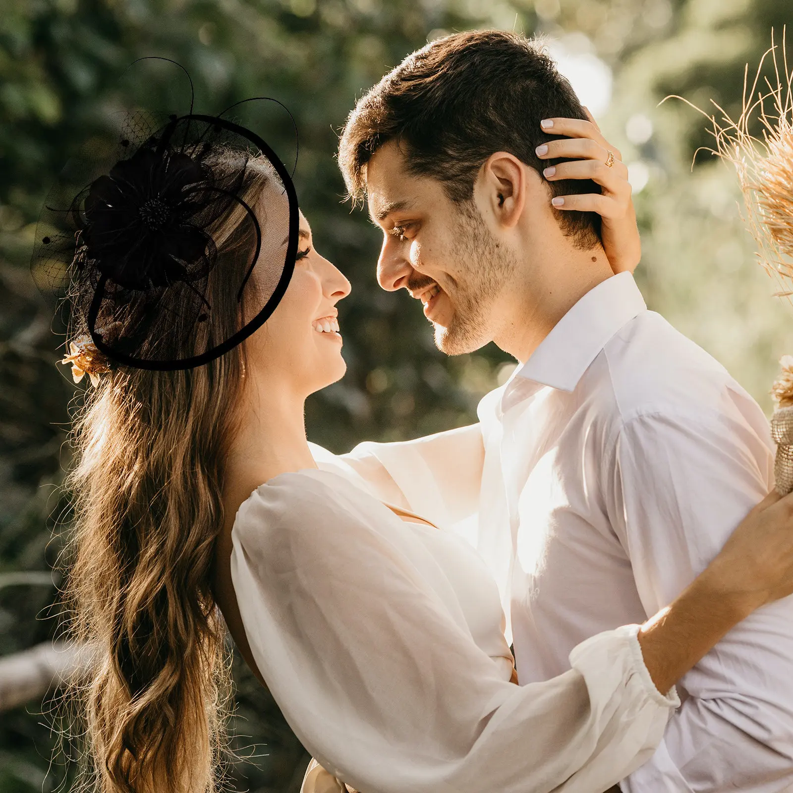 

1 Piece Chic Tulle Hair Ornament Elegant Headband for Wedding Party Bridal Wear-Resistant Delicate Hair Accessory Noble Design