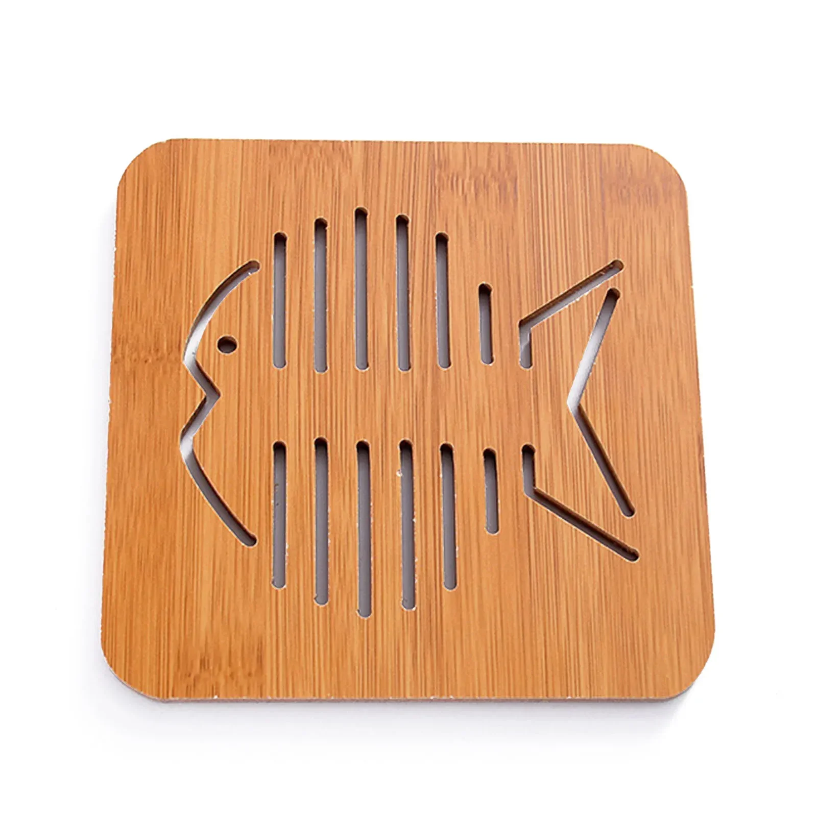 1pc Wooden Table Placemat Heat Resistant Hollow Out Coasters Cup Mat Tea Coaster Household Tableware Decoration