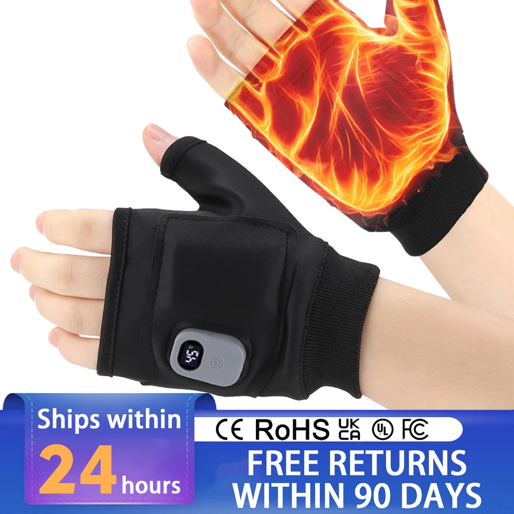 

Перчатки с электрическим подогревом, зимние теплые перчатки, перчатки с сенсорным экраном через USB, мотоциклетные, сноубордические, велосипедные, грелки для рук для вождения, катания на лыжах