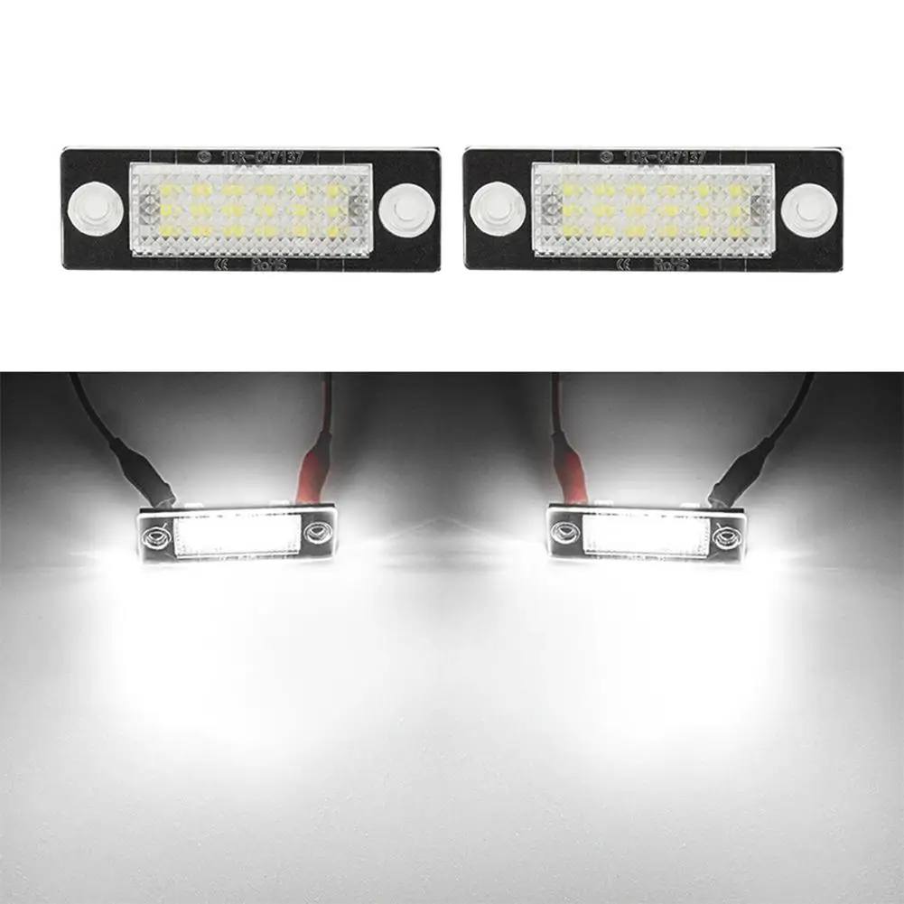 

2pcs LED License Plate Lights 18 Built-in LEDs/lamp For VolkswagenCaddy M K3 2K ('04-09) Car License Number Plate Light Lam V0X5
