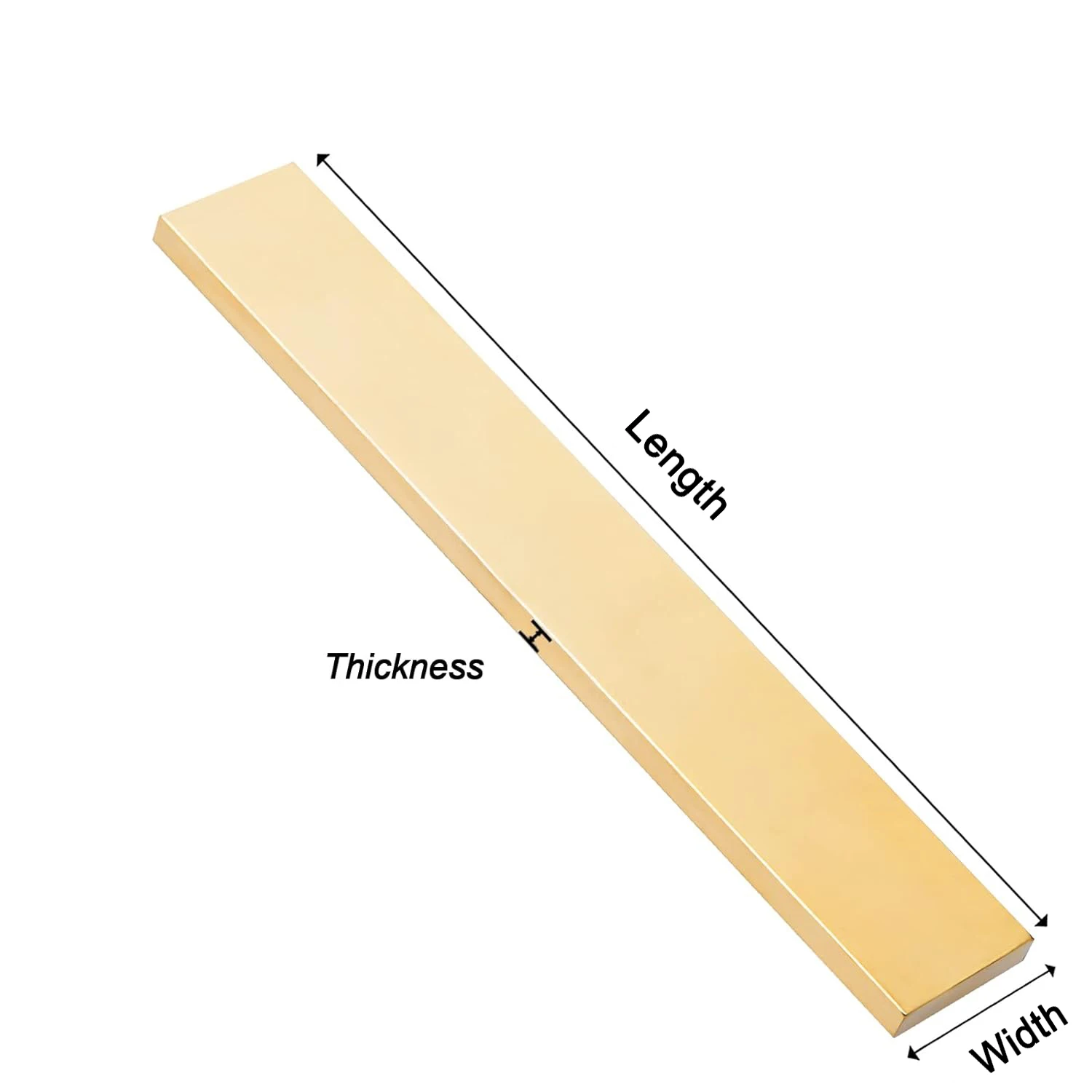 1pcs 200mm brass strip square plate DIY rivet material building material pure copper metal sheet material thickness 2mm-5mm