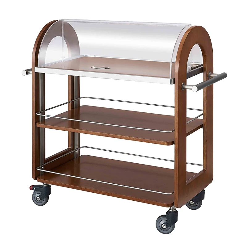 Luxurious Hotel & Restaurant Dessert Carts With Pastry Trolleys Cake & Candy Dim Sum Service Equipment
