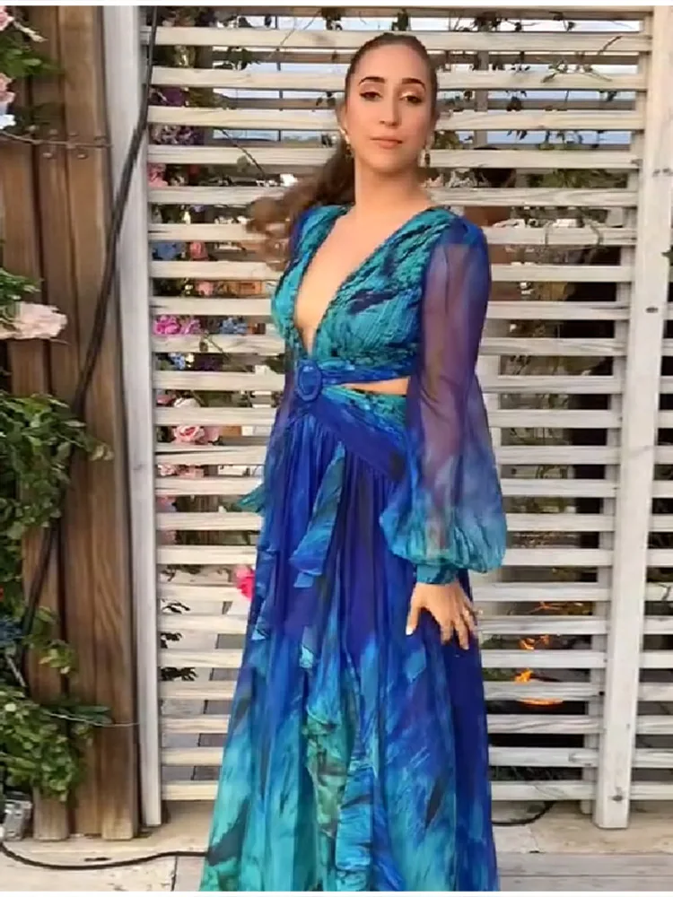 أنيقة شيك ثوب البوهيمي المكرر شير المصممين الهواء الإناث فساتين الخريف خمر عطلة الأطراف رائع الشارع ملابس نسائية #6