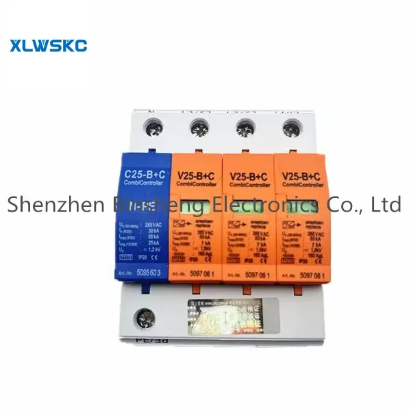 

100% brand new and original 7-50KA V25-B+C/3+NPE Surge Arrester ~385V AC Combi Controller