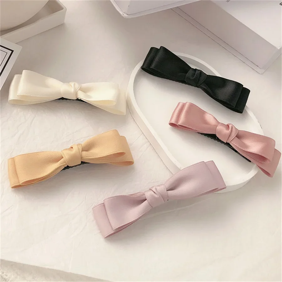 Premium Black Bow Hair Clips For Girls Women Student Barrettes Lady Decorative Hairpins Fashion Hair Accessories Gift Korean 헤어핀