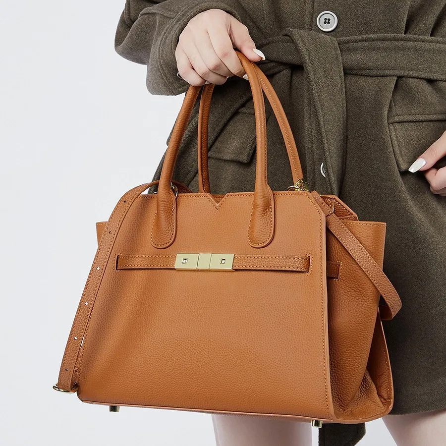 

Hot Seller ZOOLER Quality Handmade 100% Genuine Leather Women Handbag Luxurious Tote Shoulder Bags Female Business Use
