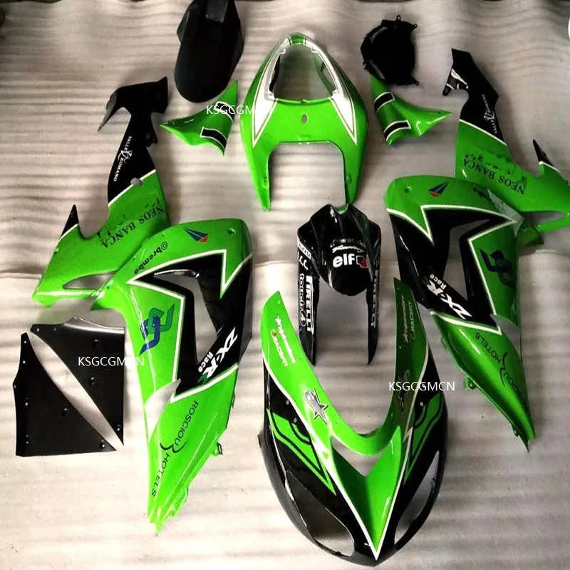 Motorcycle Fairing kit for KAWASAKI Ninja ZX 10R 2006 2007 zx10r ABS Green black Fairings set ZX10R 06 07 moto parts