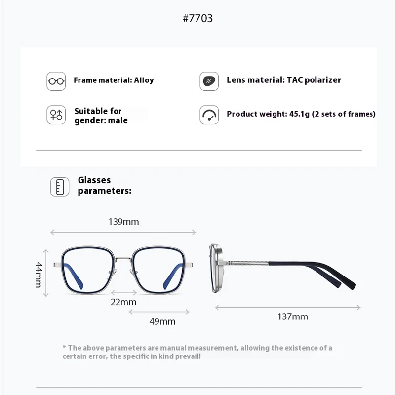 VCKA 3 in 1 Myopia Sunglasses Frame Fold Multi Function Magnetic Clip Set Polarized Men Women Custom Optics Glasses -0.50 to -10