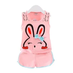 New Summer Baby Girls Clothes Children Fashion Cute Vest Shorts 2Pcs/Sets Toddler Casual Costume Infant Outfits Kids Tracksuits