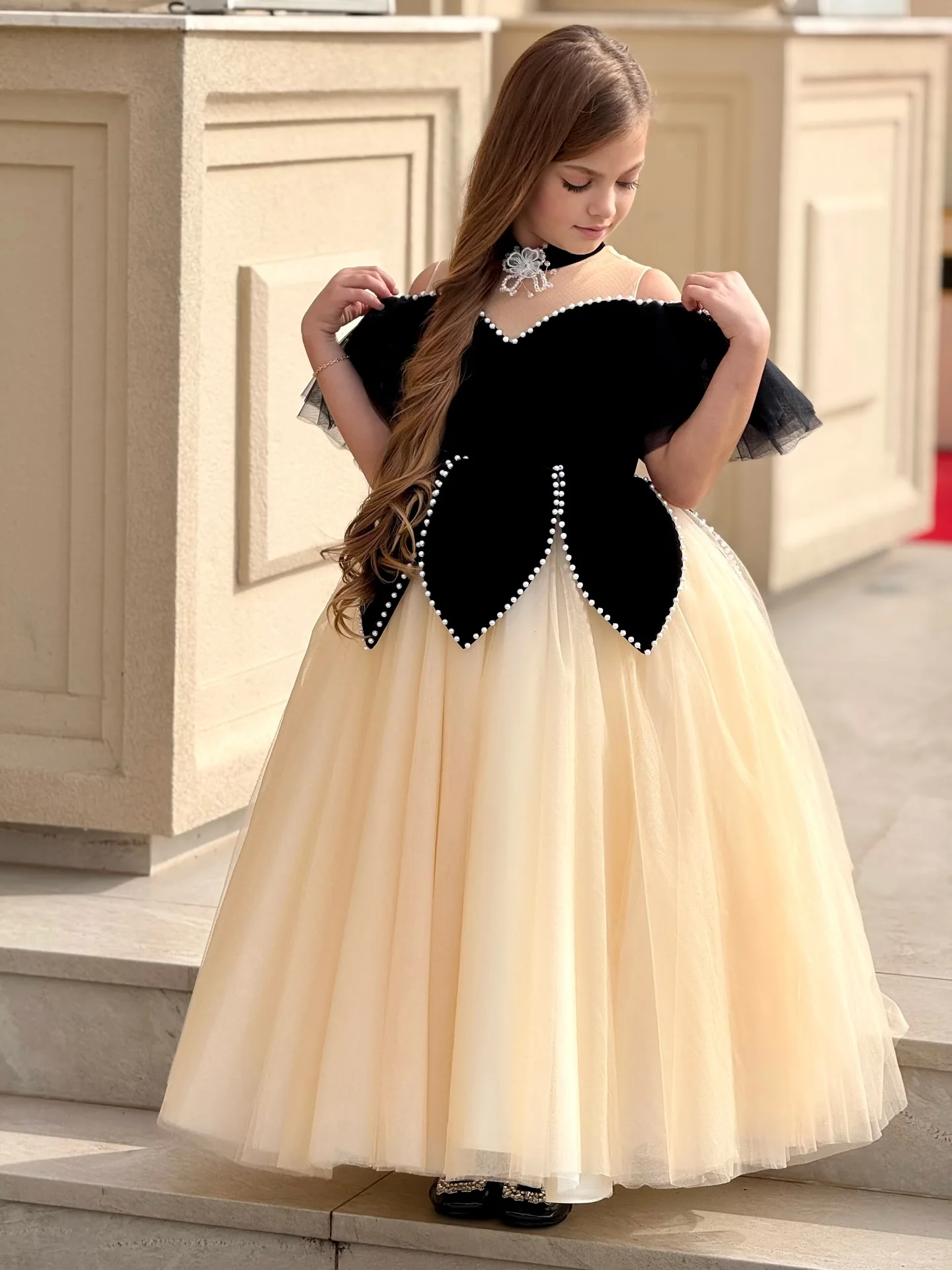 formal black dress girls Black A-line Elegant Formal Black Girls Slay Evening Long Prom Dresses –  bridalsew