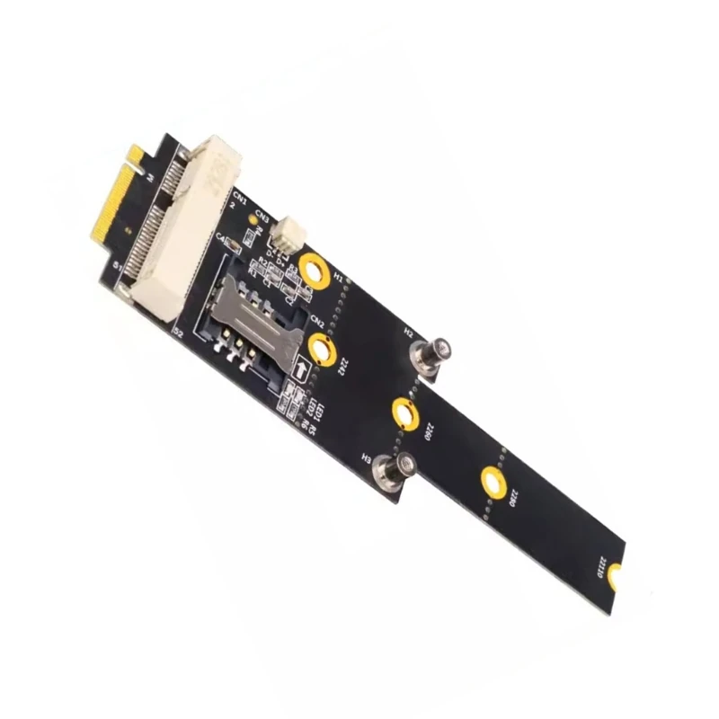 Carte conversion Mini PCIE vers M Key NVMe avec emplacement pour SSD 2242 2260 2280
