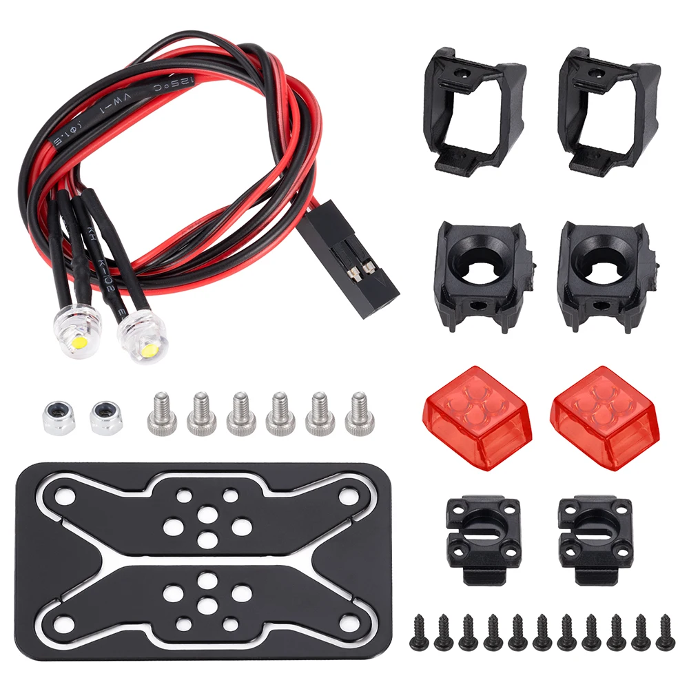 AXSPEED RC Auto Orange/Rot/Weiß LED Strahler 12mm Quadratische lampe Für Axial SCX10 TRX4 1/10 licht DIY Teile – Detail 1