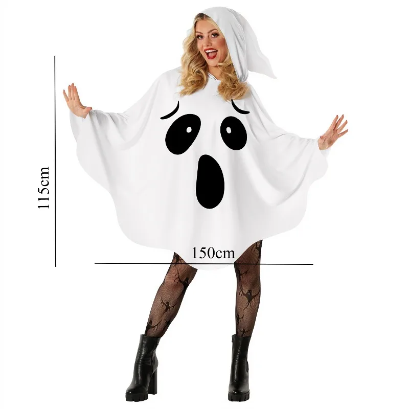 Halloween Costume Party Character Witch Casual Personality Breathable Comfortable Holiday Atmosphere White Bat Set - view 5