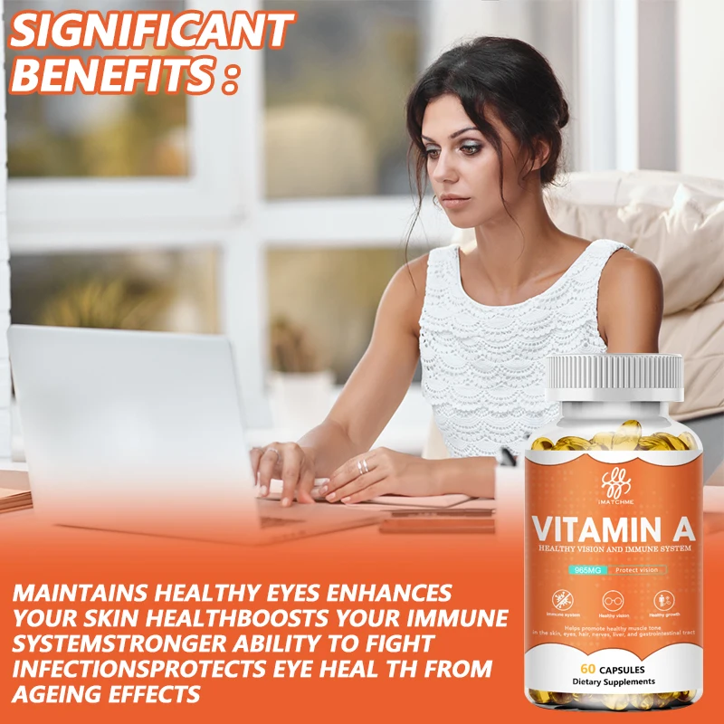 Vitamin A 7500mcg Premium Non-GMO Formula Supports Healthy Vision & Immune System and Healthy Growth & Reproduction