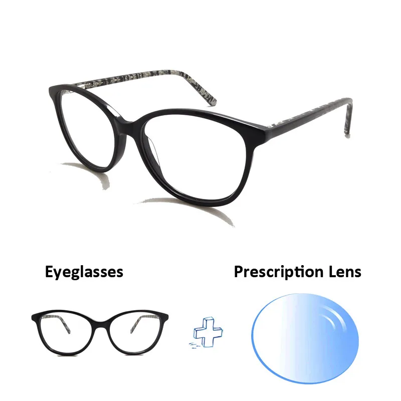 

Prescripted Glasses Astigmatism Women Men Square Anti Blue Prescription Eyeglasses Progressive Lens Eyewear Myopia Acetate Frame