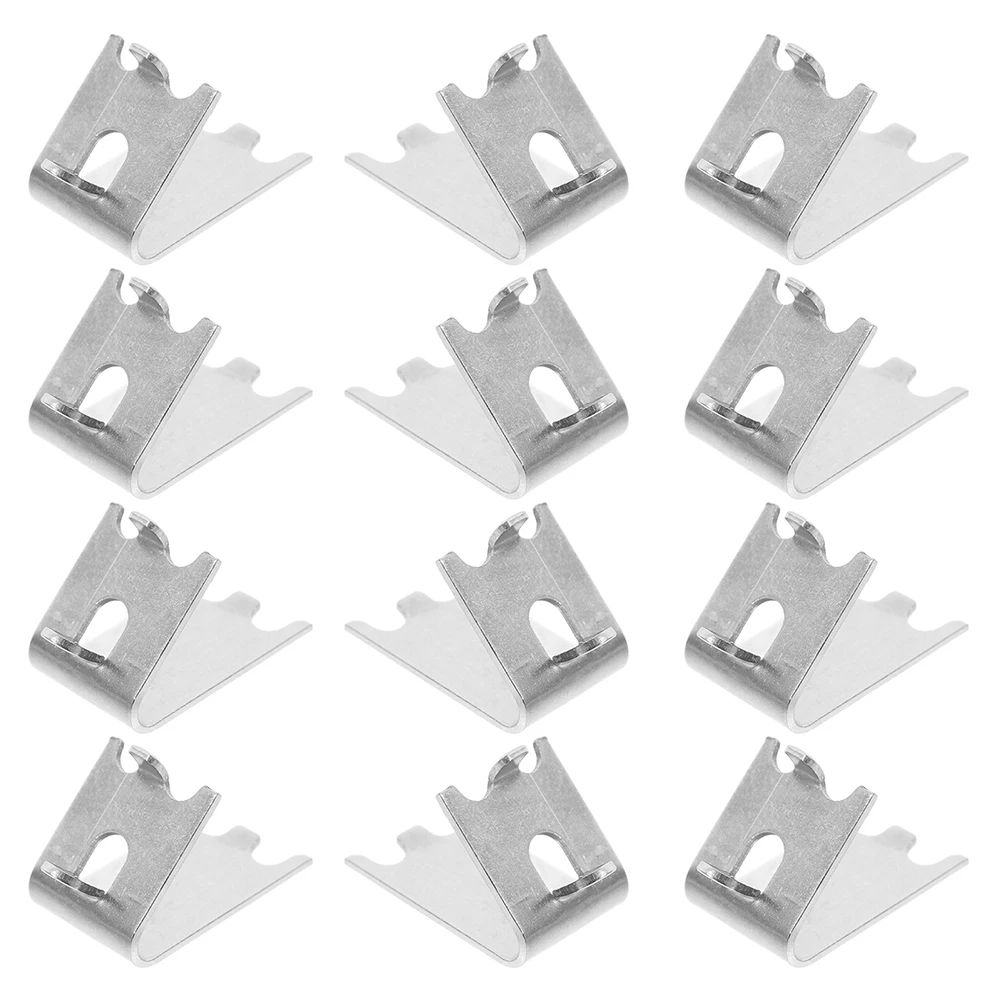 

12pcs Stainless Steel Fridge Shelf Clips Freezer Holder Support Shelving Buckles Heavy Duty Metal Rack for Refrigerator
