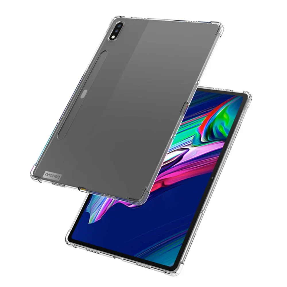 Capa de silicone à prova de choque para lenovo tab p12 pro 12.6 2021 TB-Q706F/q706n/q706l tablet caso flexível claro transparente capa traseira