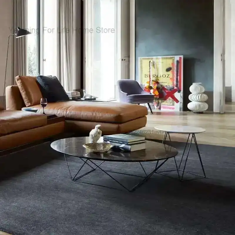 

Nordic Furniture Corner Tables Lightweight Table Bedside Dressing Tv Wooden Coffee Modern Small Luxury Side Middle MeubleRound