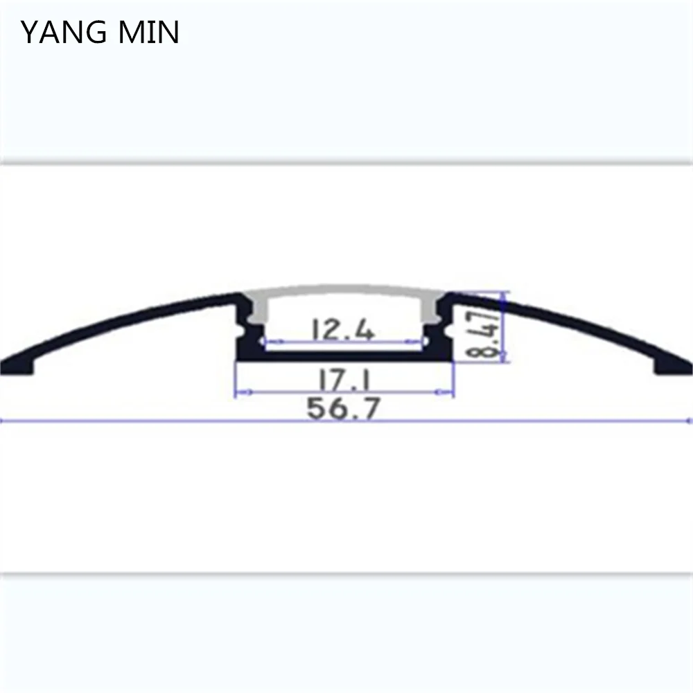 

YANGMIN Free Shipping 1M/PCS Aluminum China Factory Surface Linear Aluminium Low Profile Ceiling Recessed Springs Under Cabinet